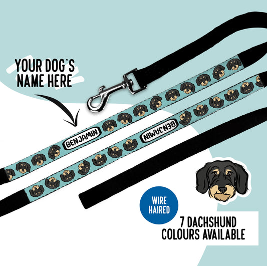 Personalised Wire Haired Dachshund Dog Lead