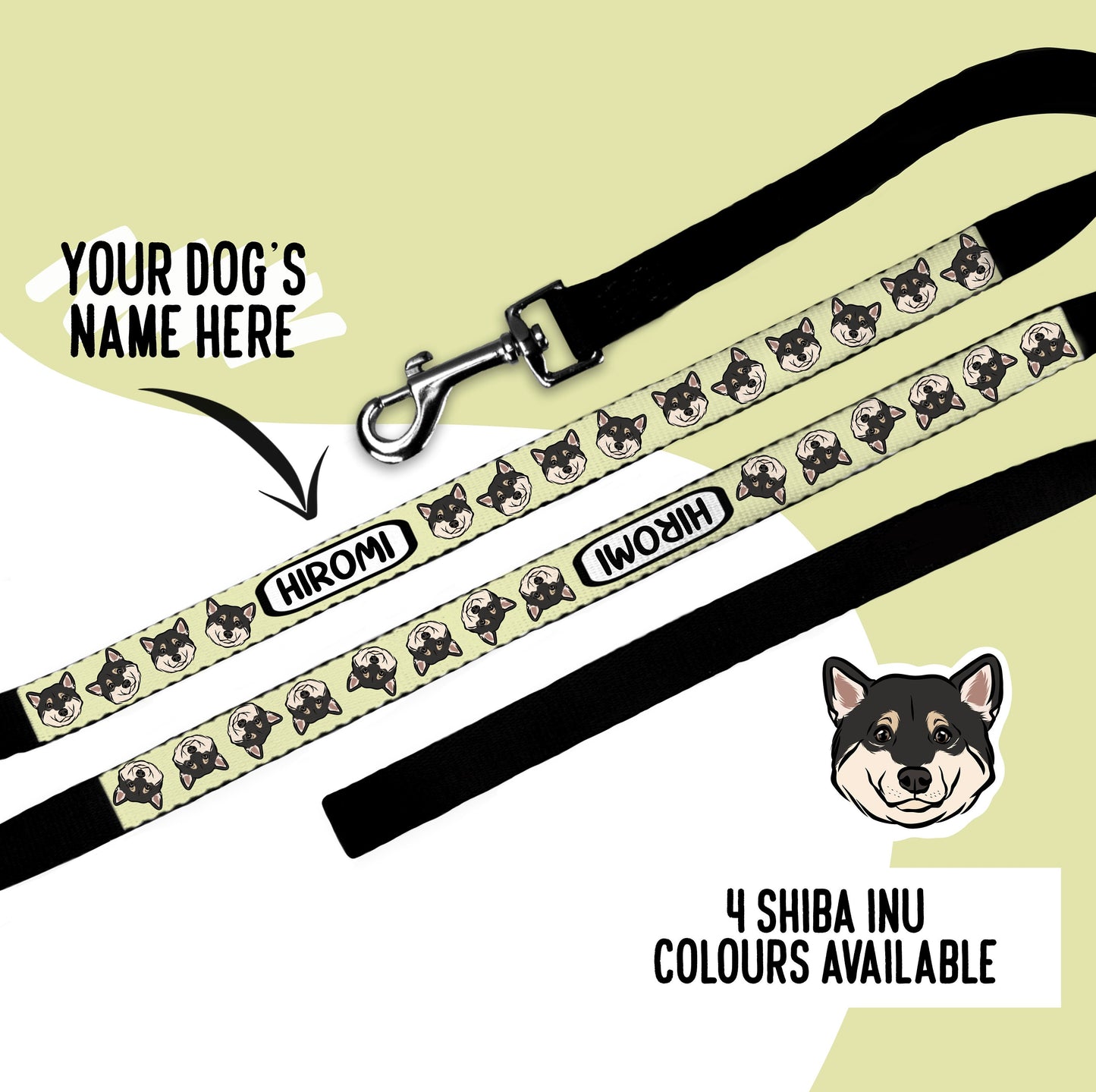 Personalised Shiba Inu Dog Portrait Lead