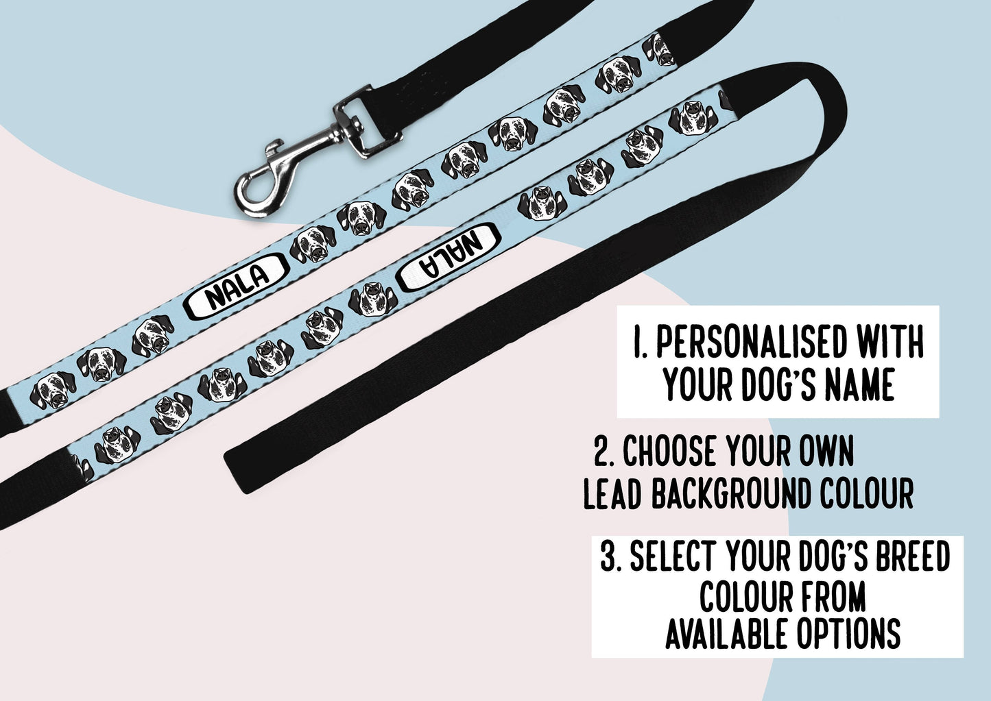 Dalmatian Face Leash