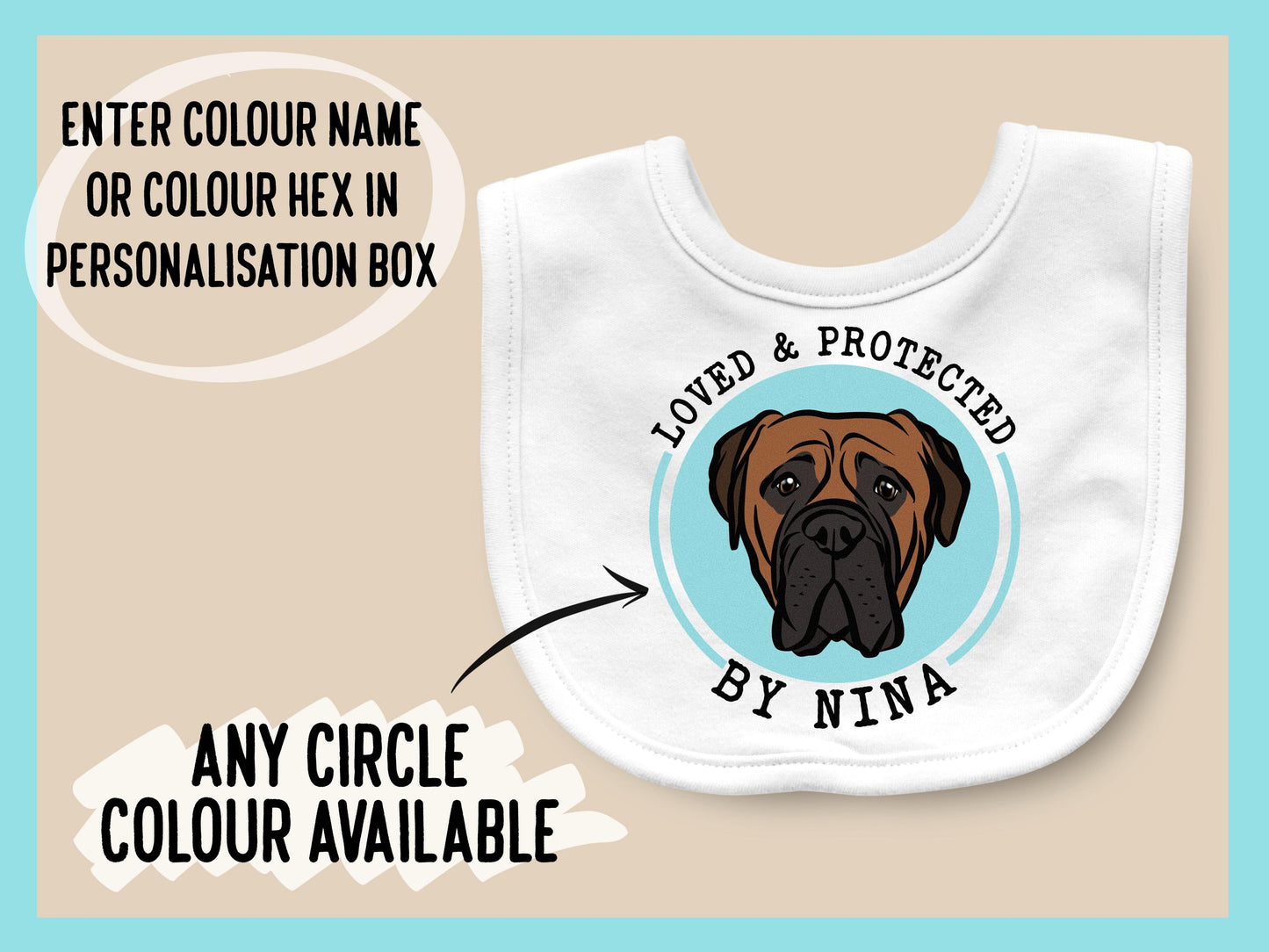 Bullmastiff Baby Bib