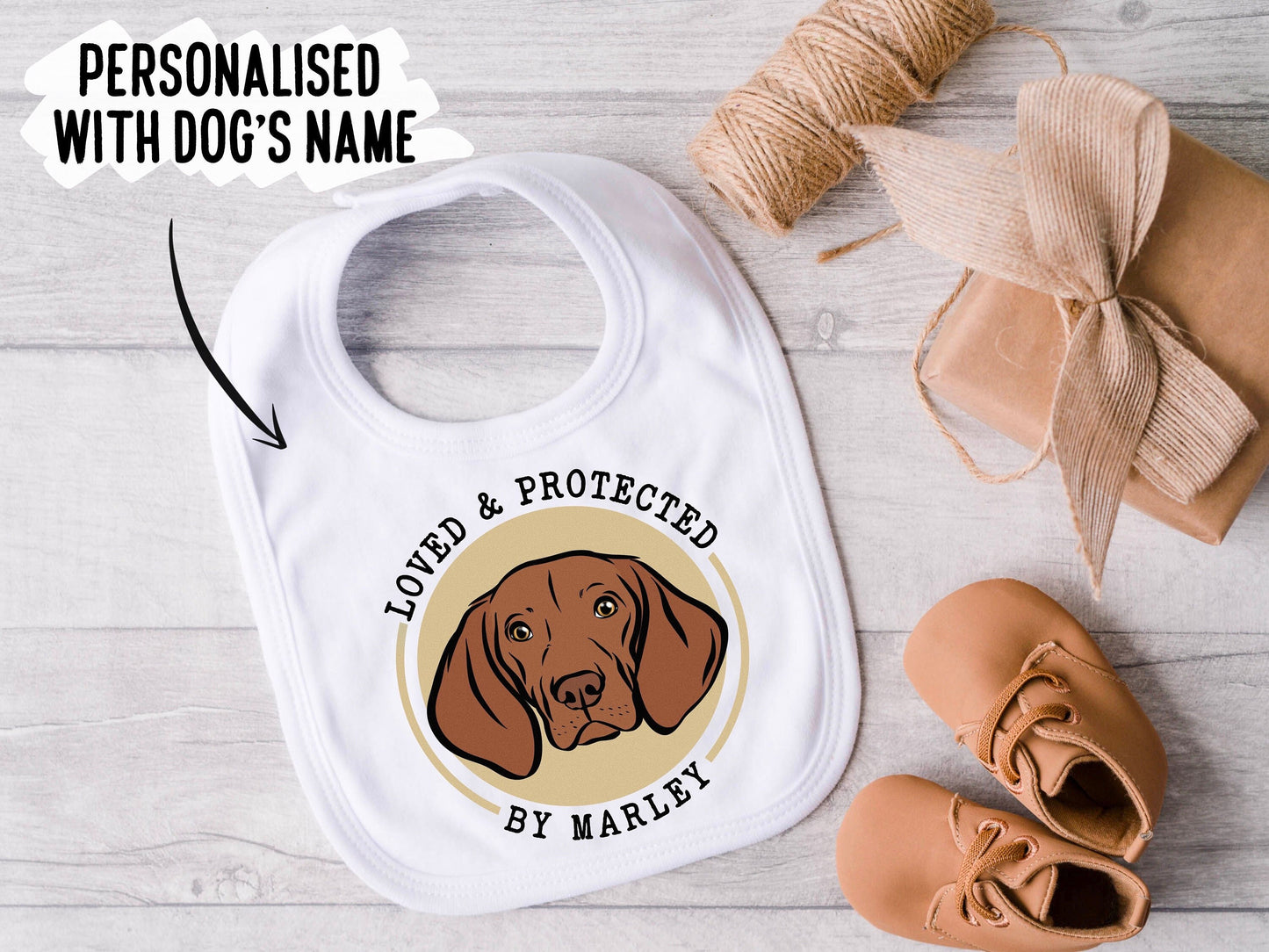 Hungarian Vizsla Baby Bib