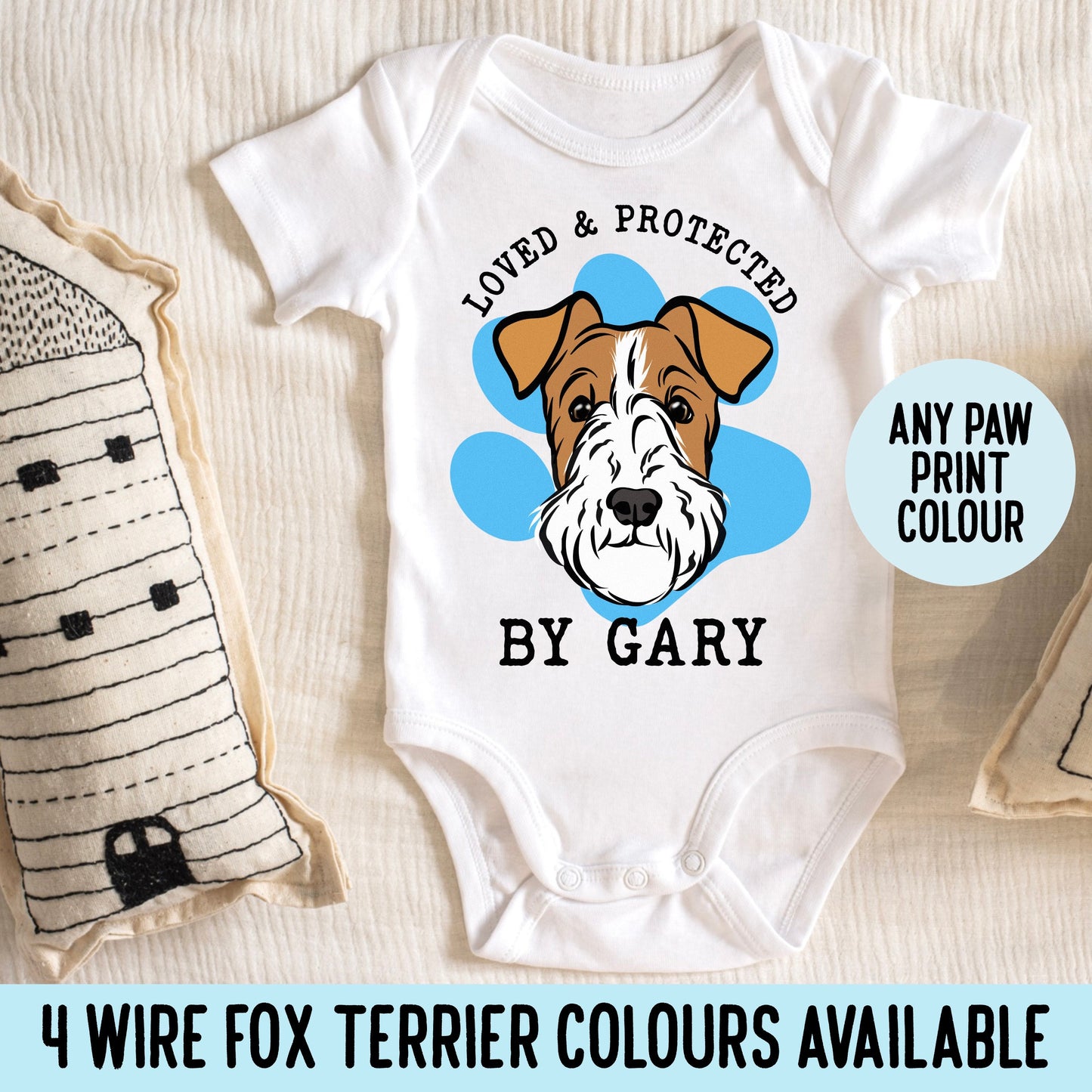 Fox Terrier Baby Bodysuit