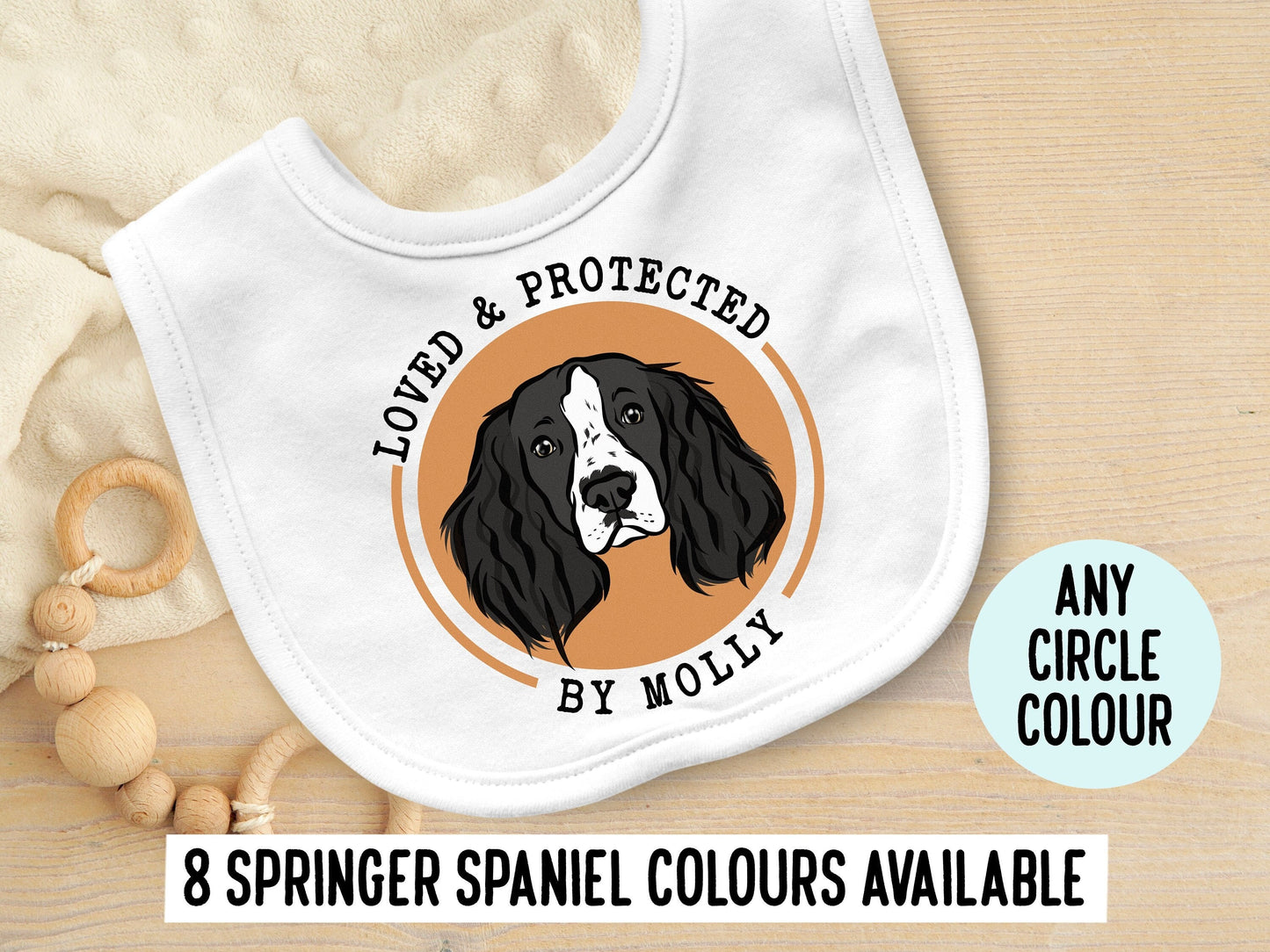 Springer Spaniel Baby Bib