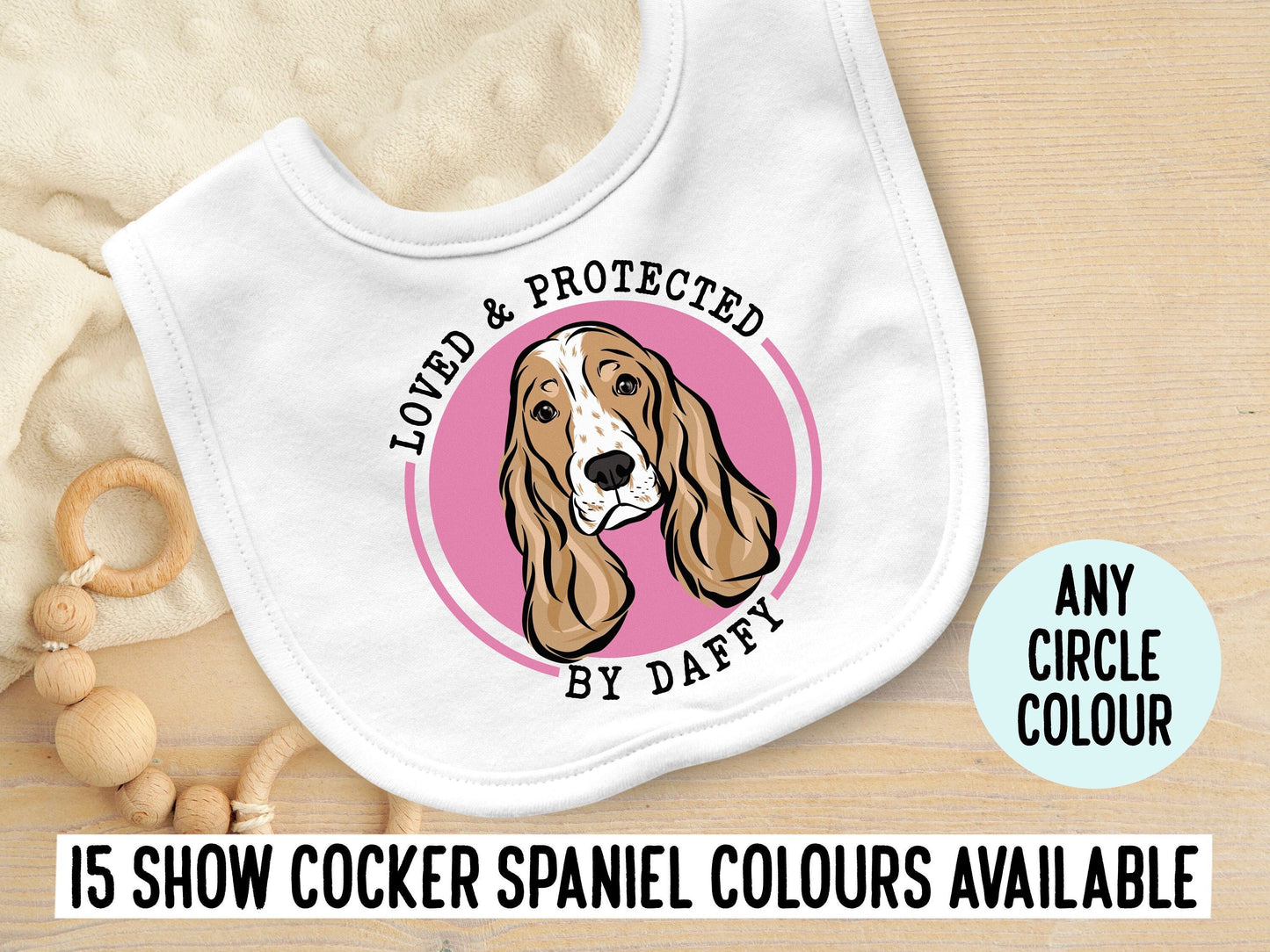 Show Cocker Spaniel Baby Bib