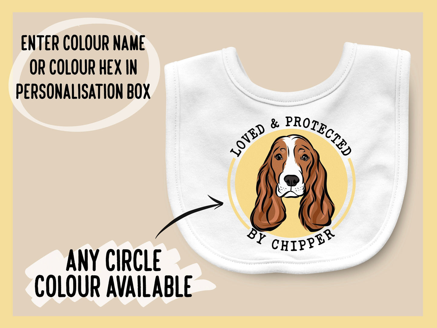 Show Cocker Spaniel Baby Bib