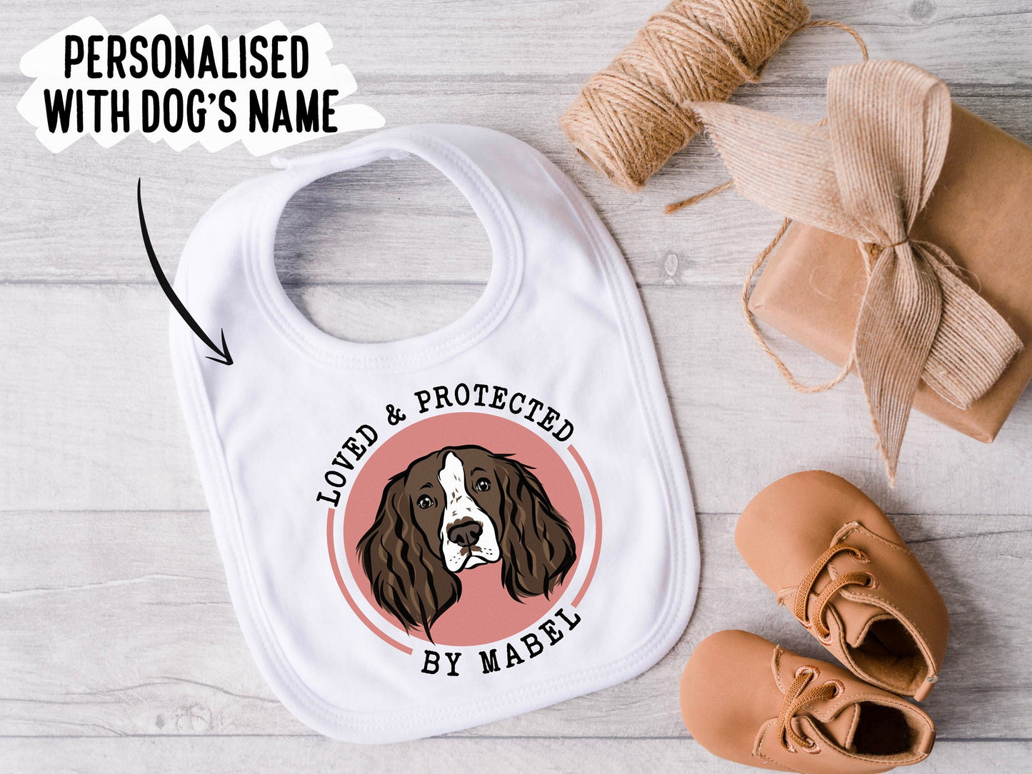 Springer Spaniel Baby Bib