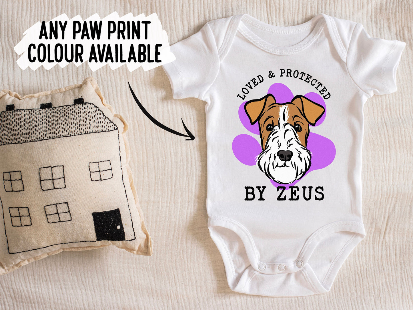 Fox Terrier Baby Bodysuit