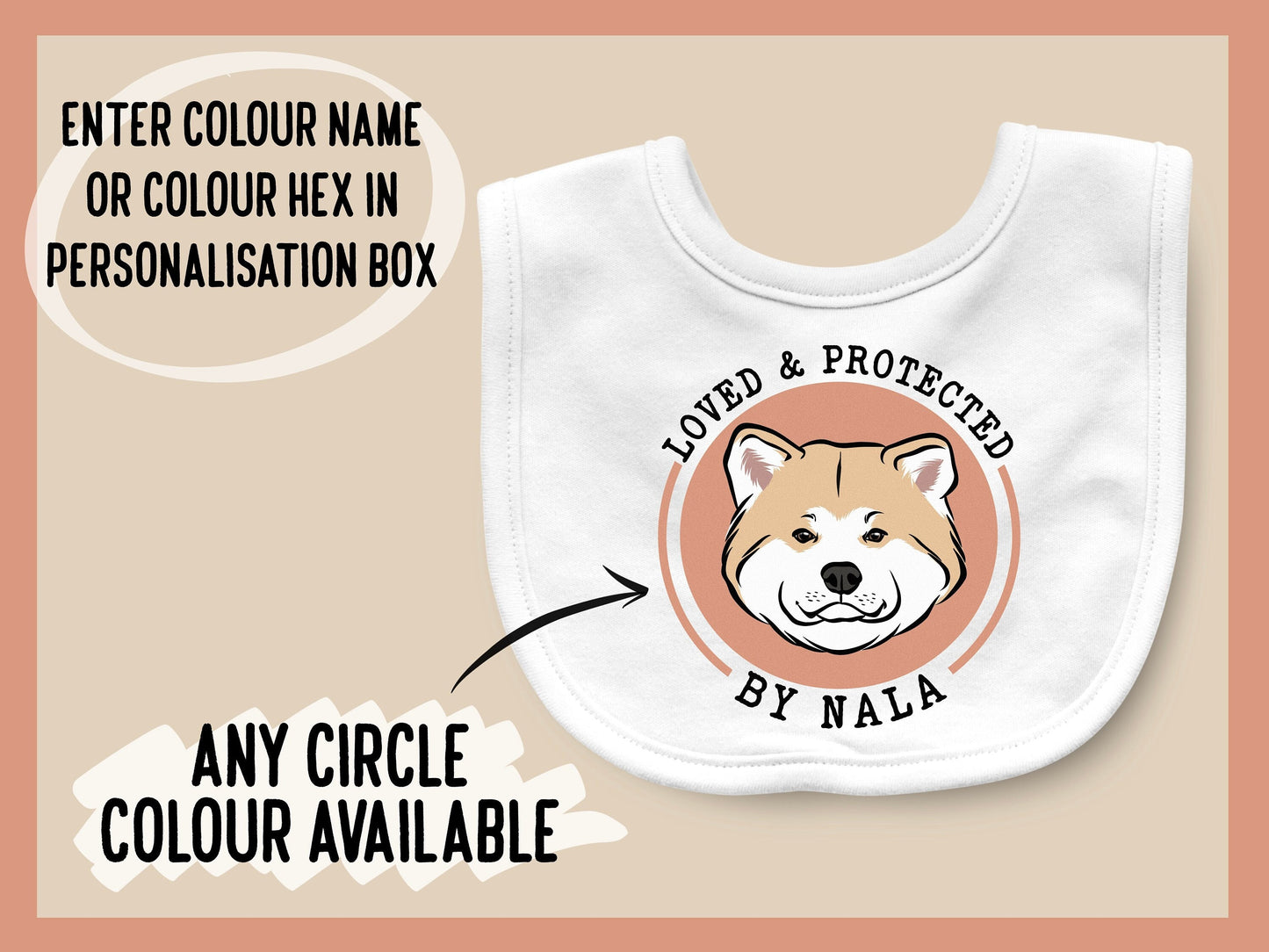 Akita Inu Baby Bib