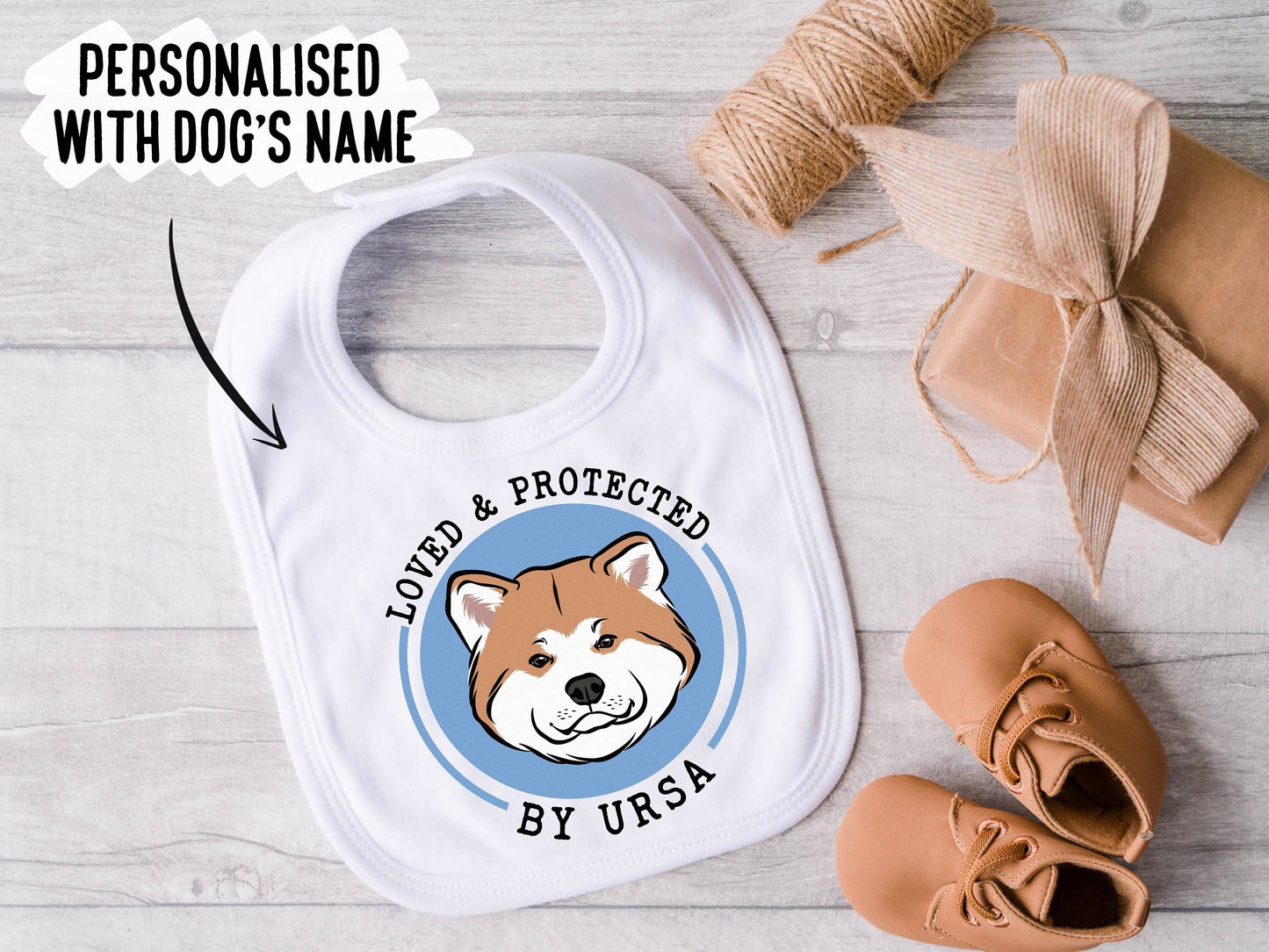 Akita Inu Baby Bib