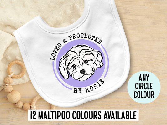 Maltipoo Face Baby Bib