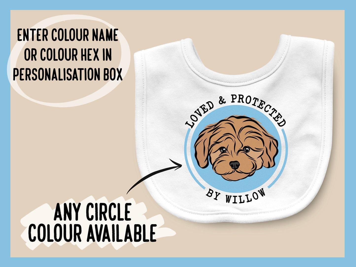 Maltipoo Face Baby Bib