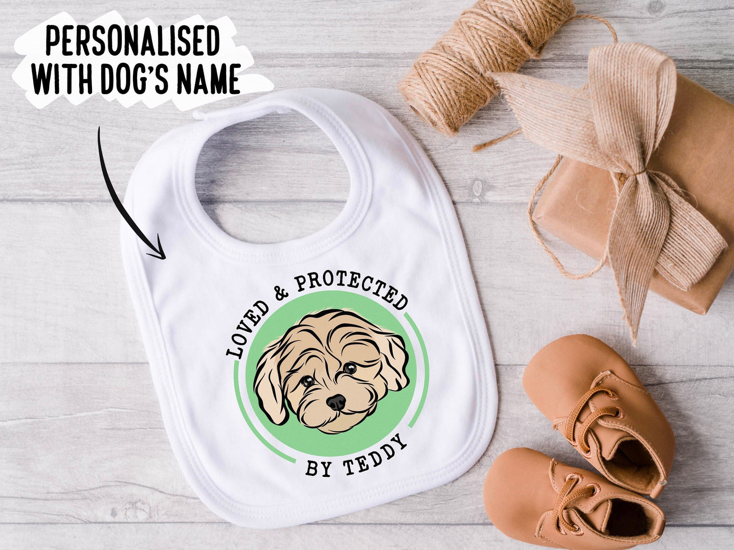 Maltipoo Face Baby Bib