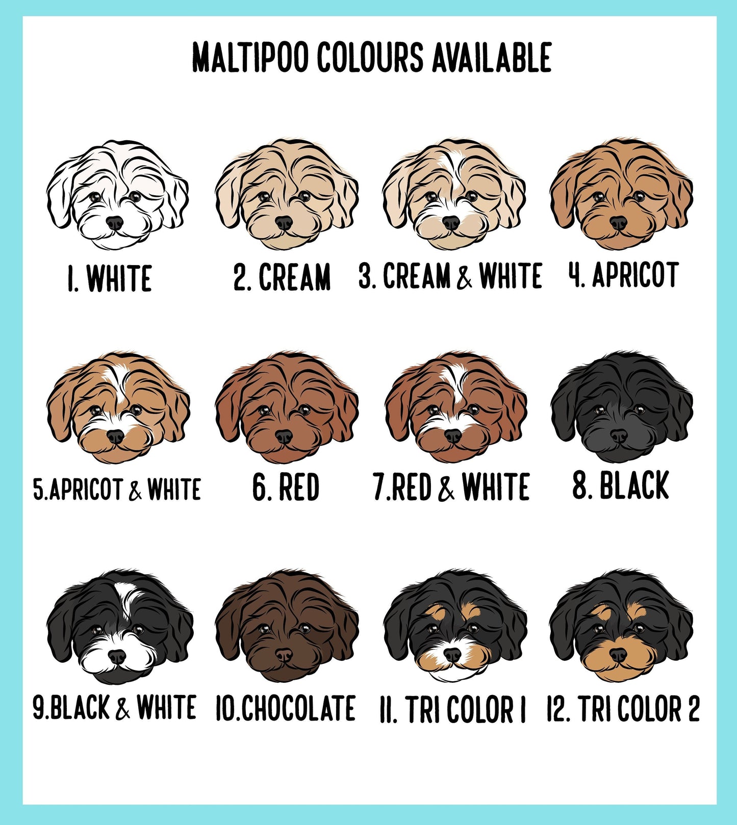 Maltipoo Face Baby Bib