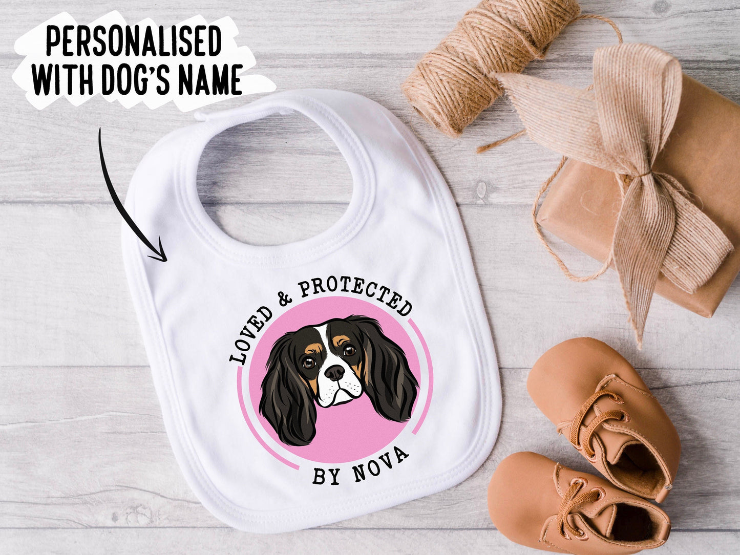 Cavalier King Charles Spaniel Baby Bib