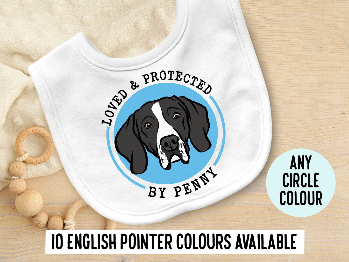 English Pointer Baby Bib