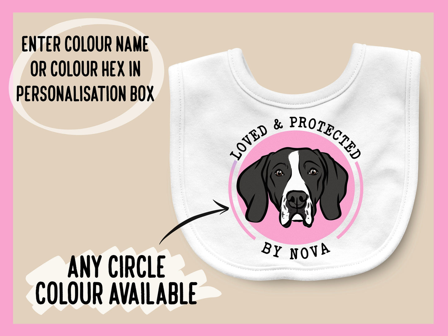 English Pointer Baby Bib