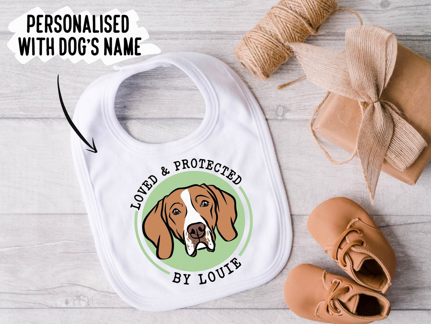 English Pointer Baby Bib