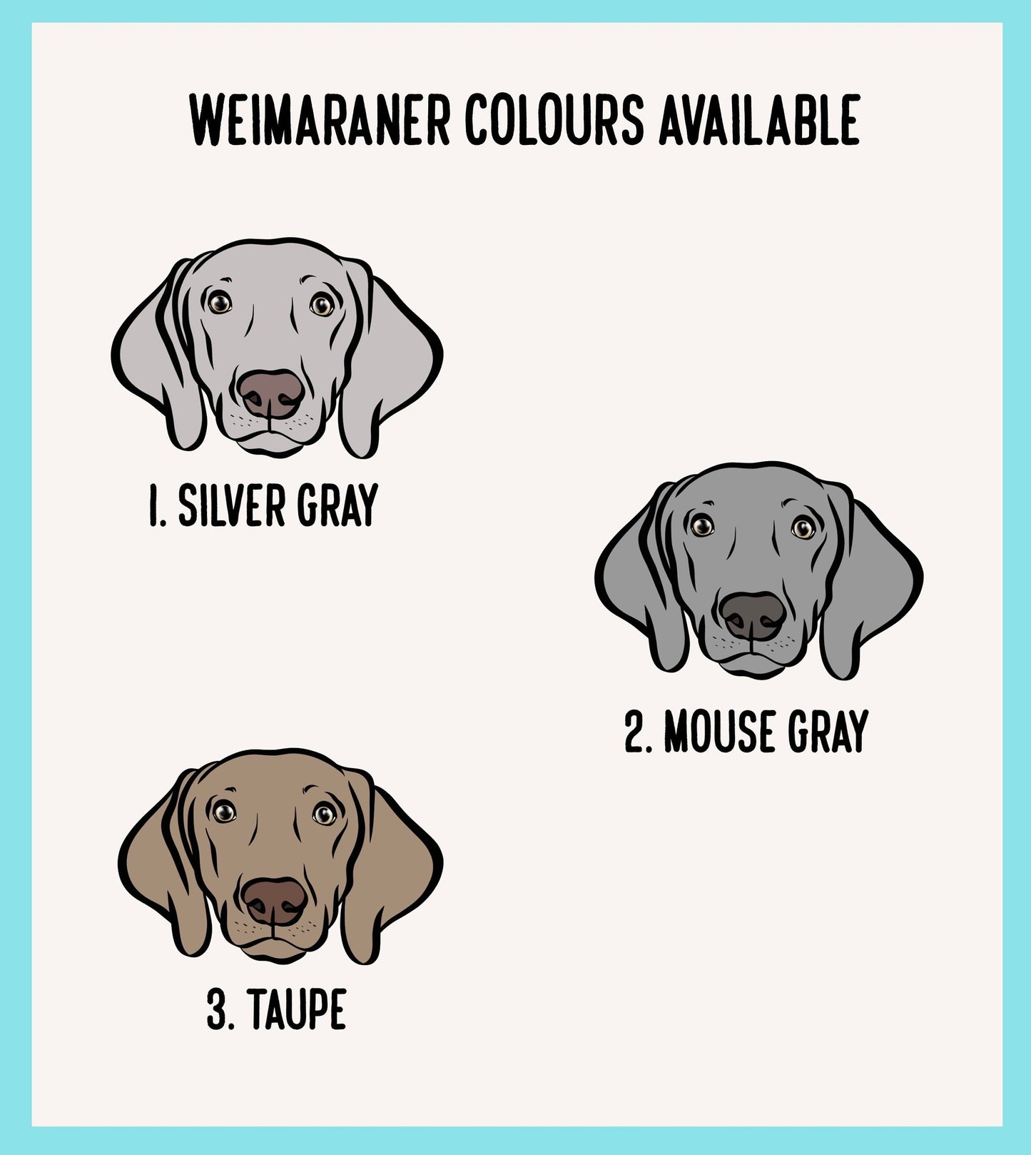 Weimaraner Portrait Baby Bib