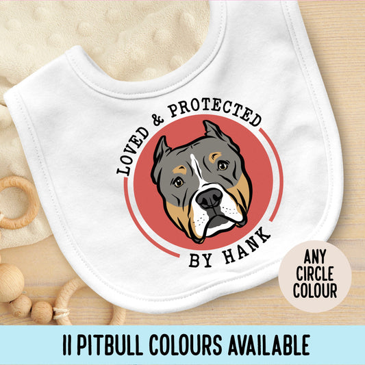 Pitbull Dog Baby Bib