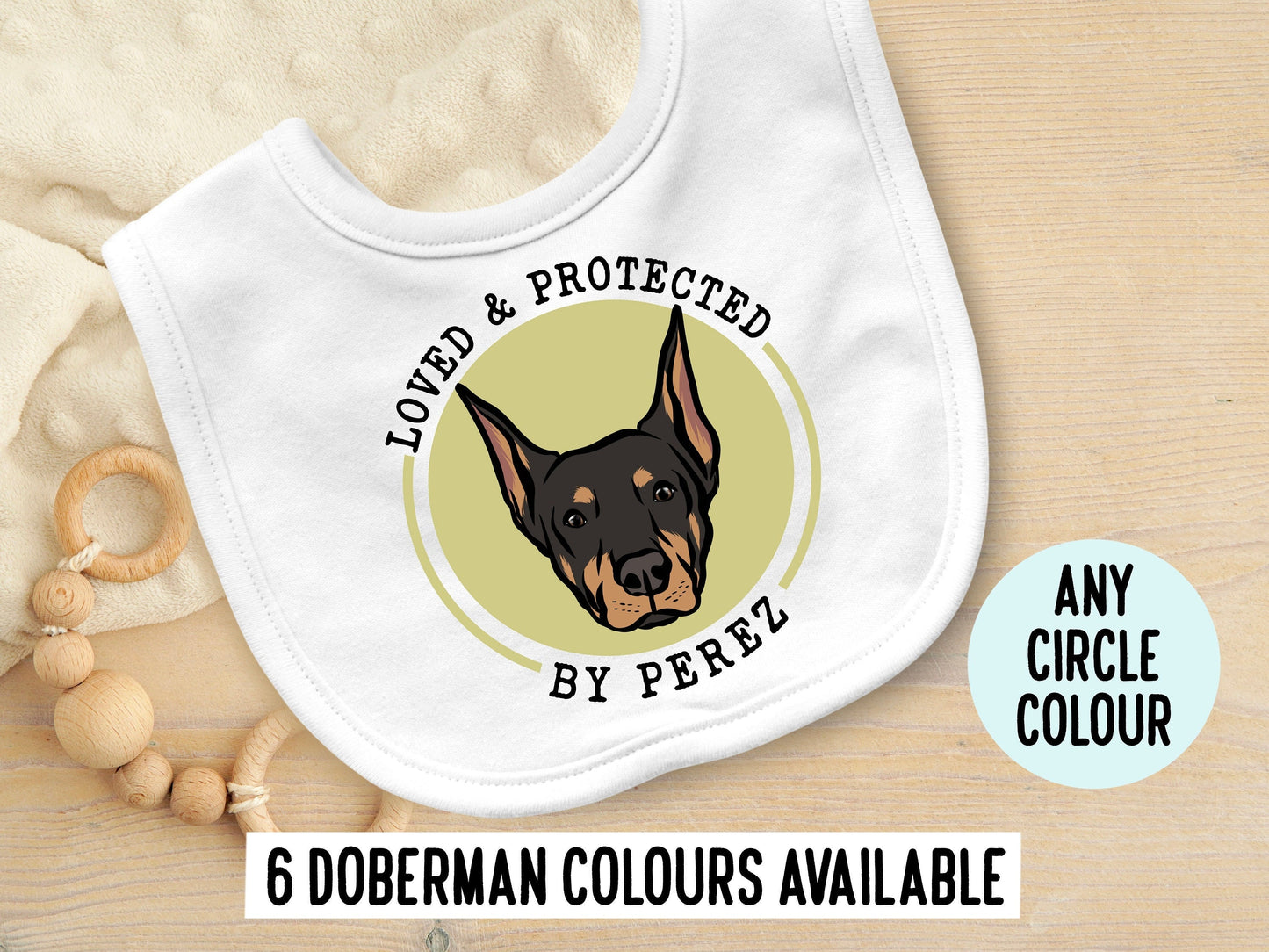 Doberman Baby Bib