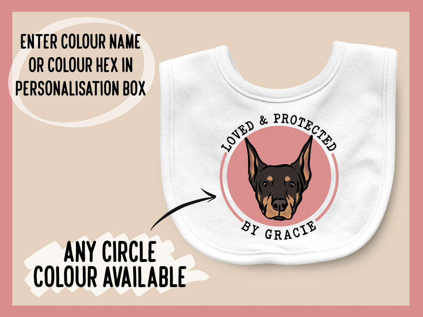 Doberman Baby Bib