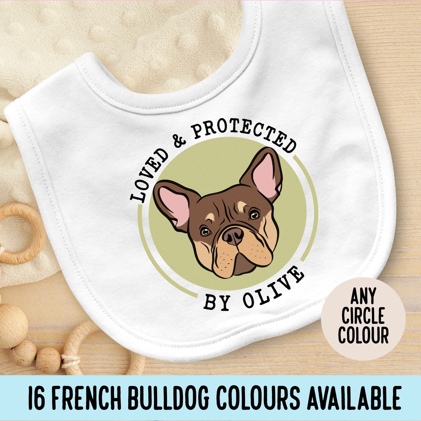 French Bulldog Baby Bib