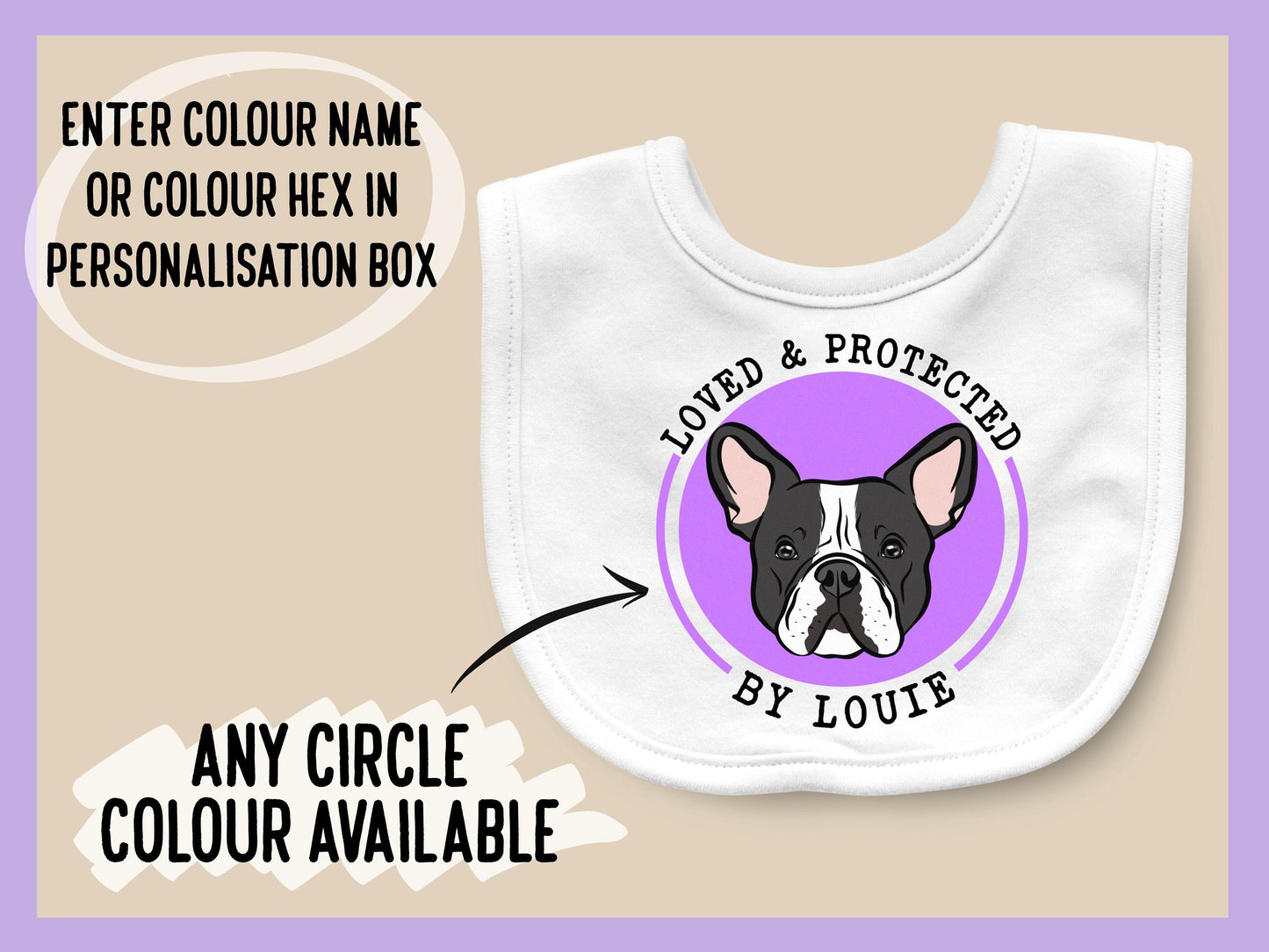 French Bulldog Baby Bib