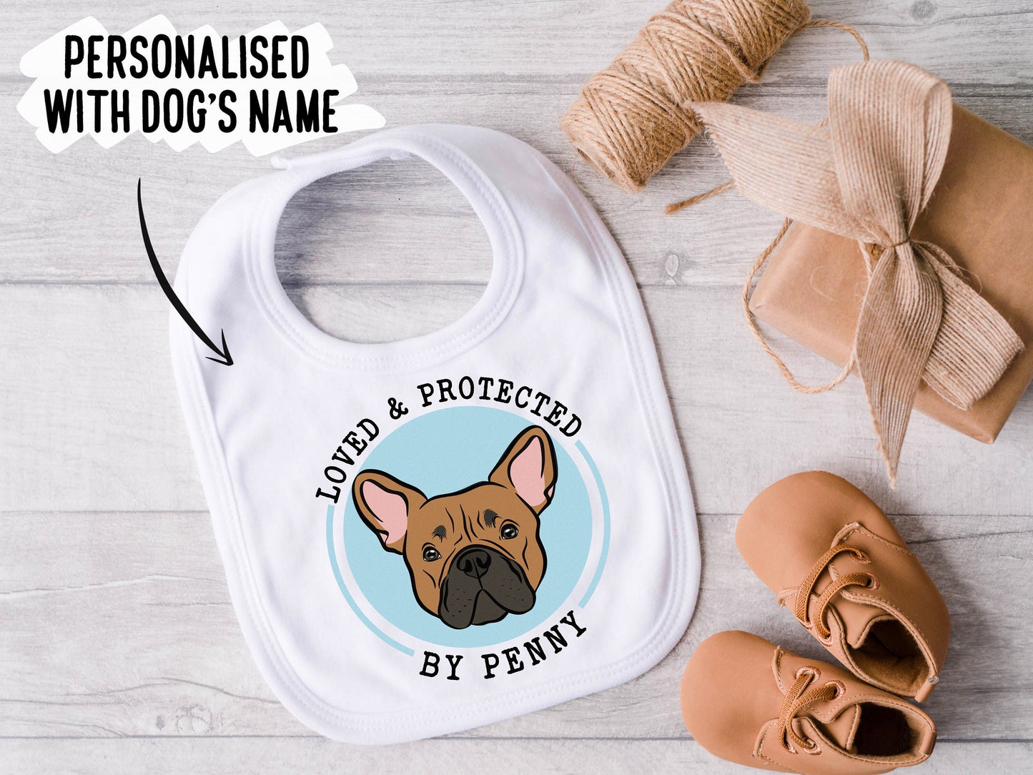 French Bulldog Baby Bib