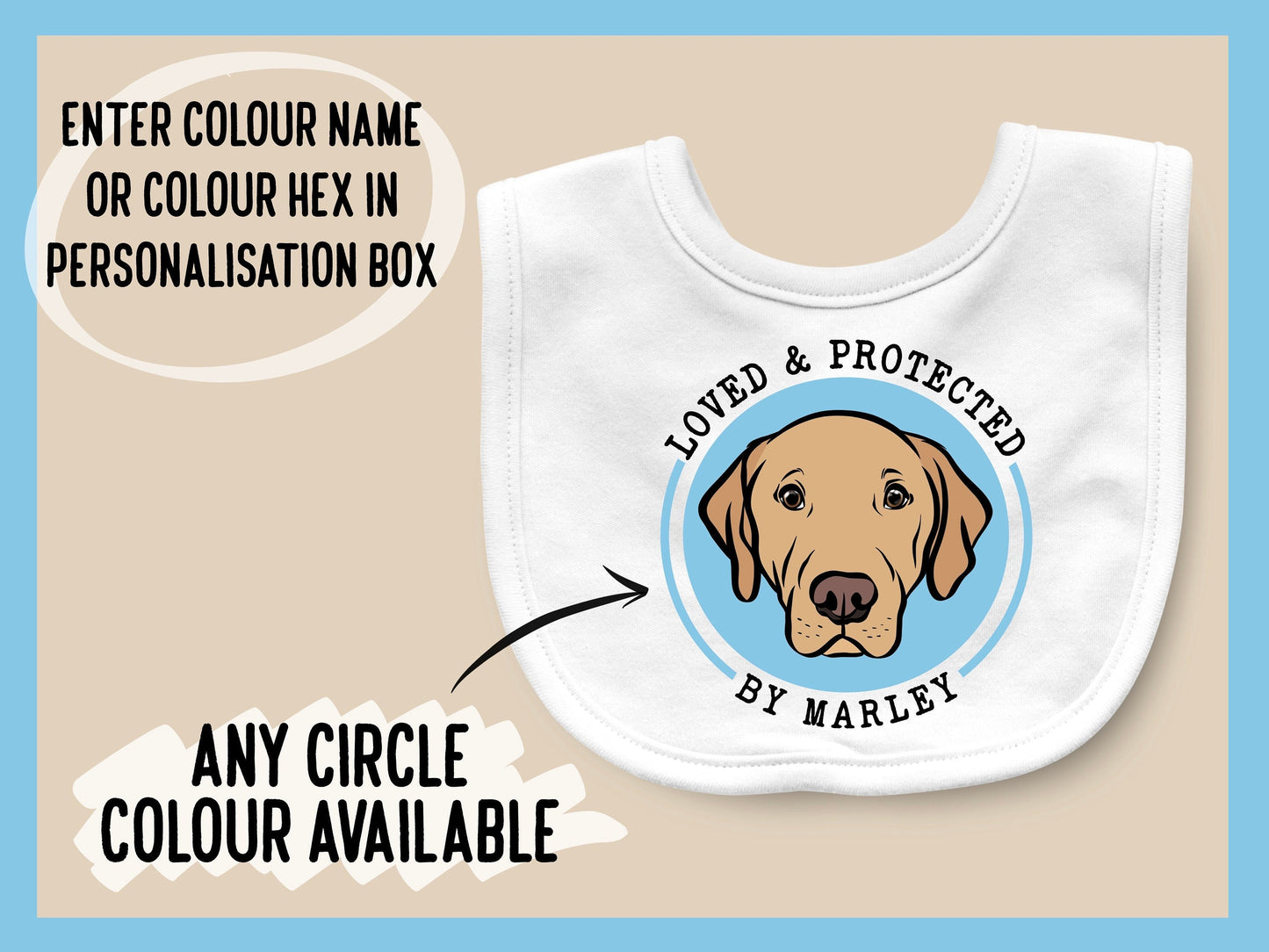 Labrador Face Baby Bib