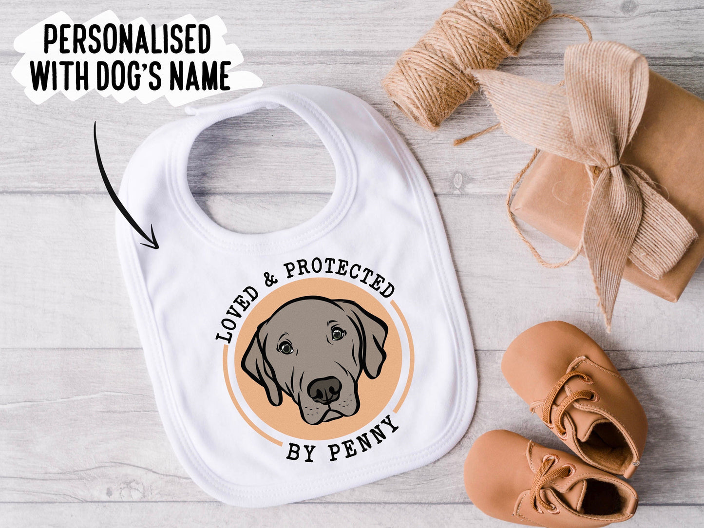 Labrador Face Baby Bib