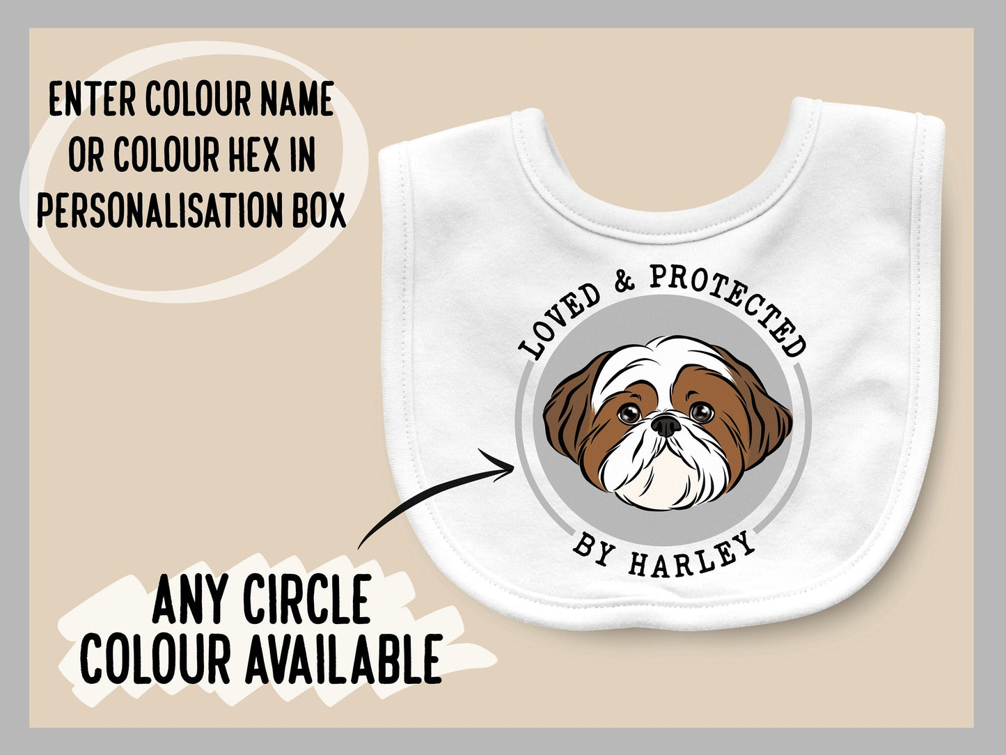 Shih Tzu Baby Bib