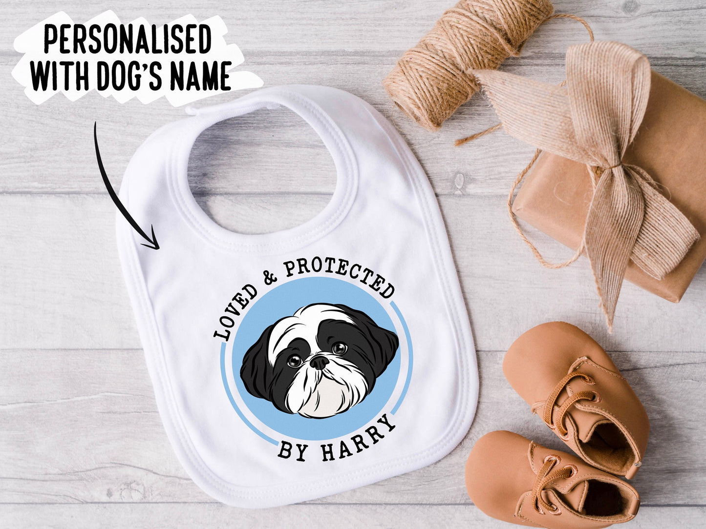 Shih Tzu Baby Bib