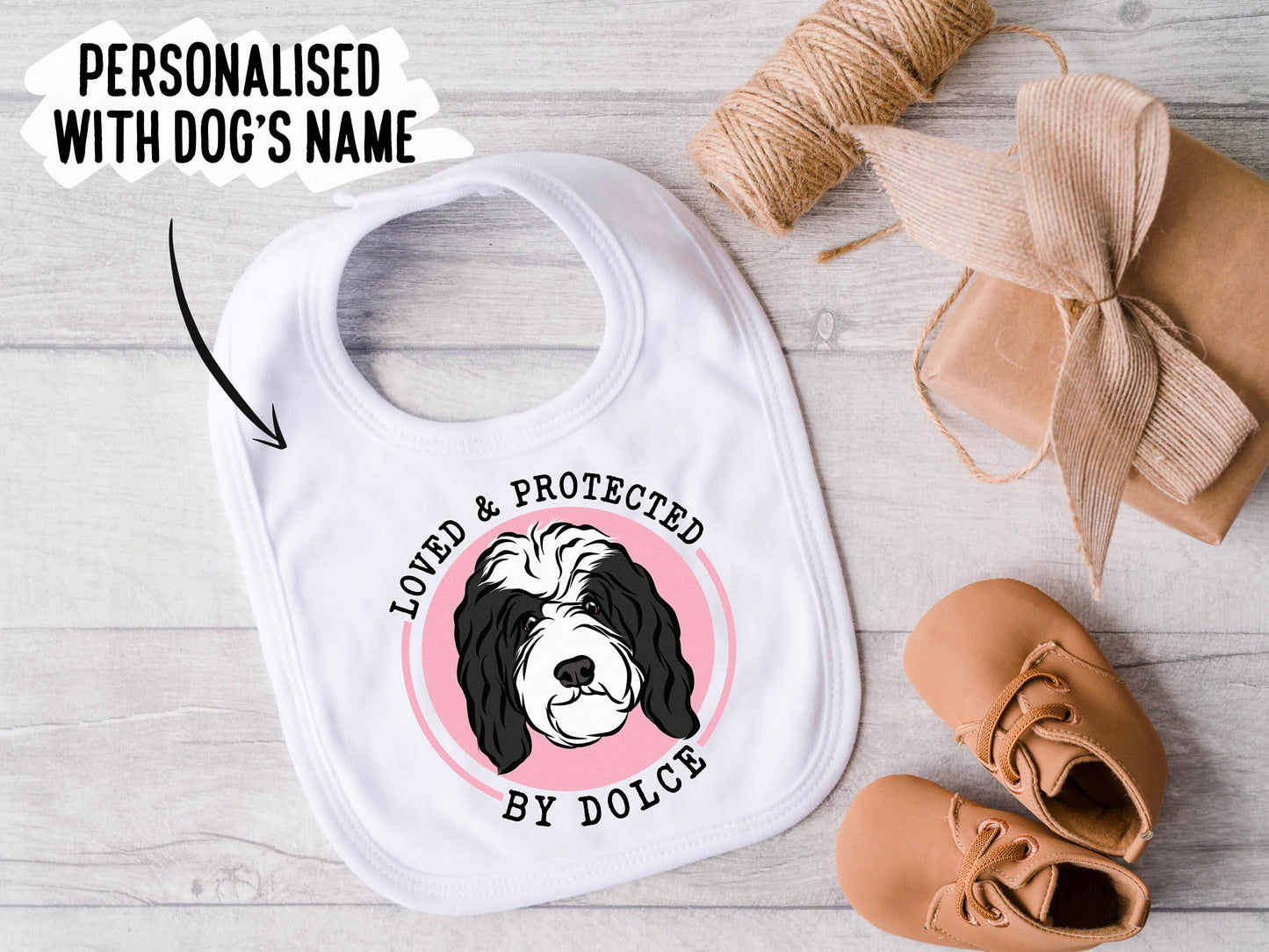 Bernedoodle Baby Bib