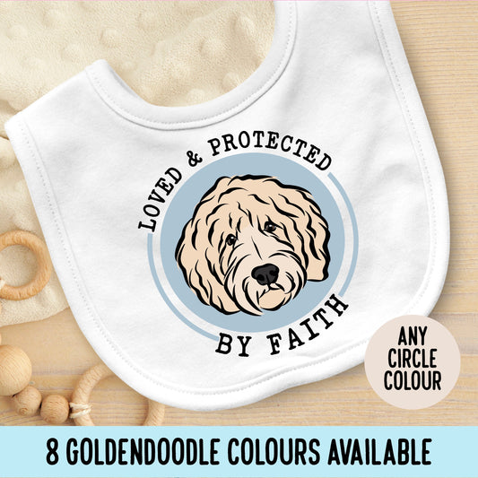 Personalised Goldendoodle Baby Bib