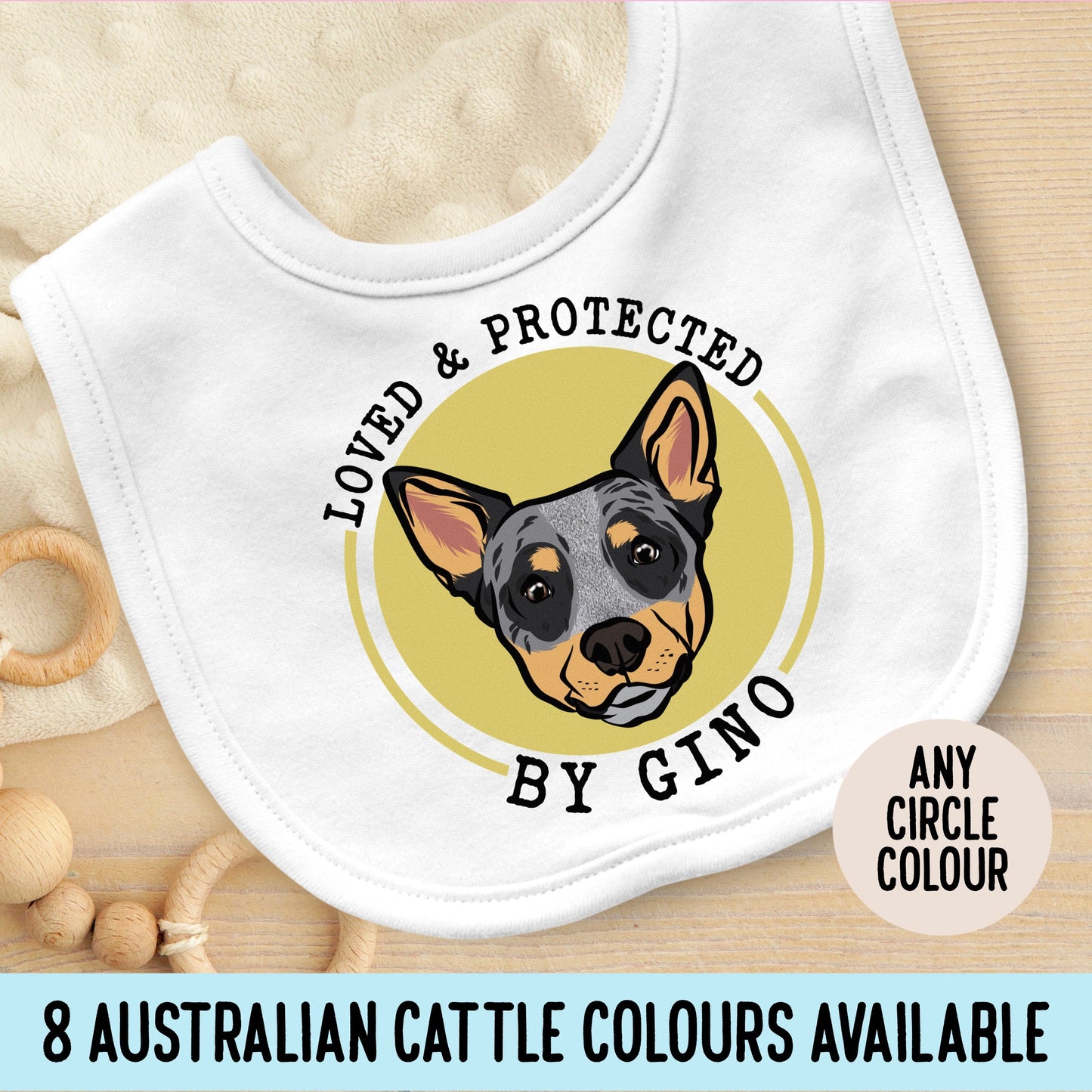 Australian Cattle Dog Baby Bib