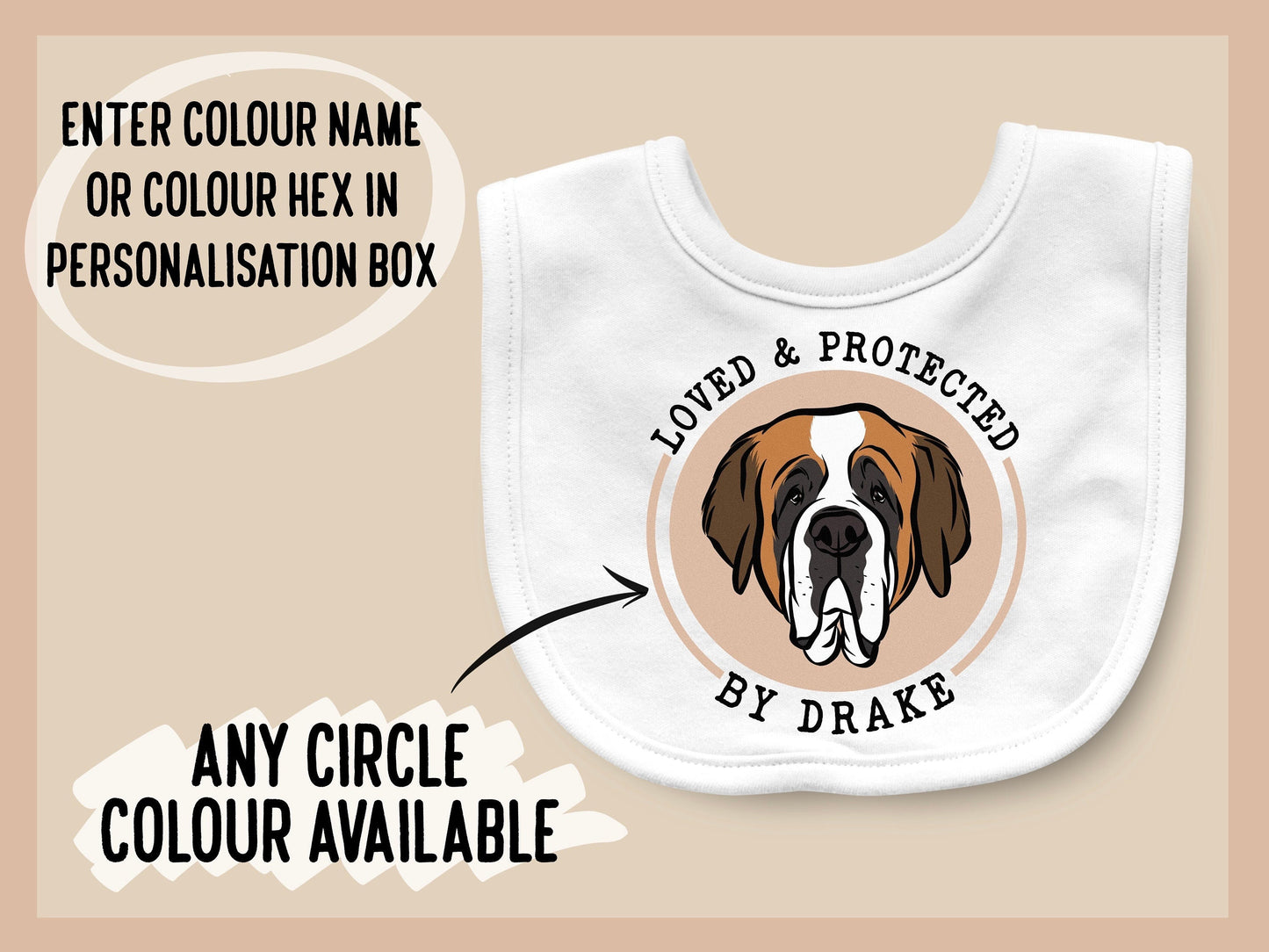 Saint Bernard Baby Bib