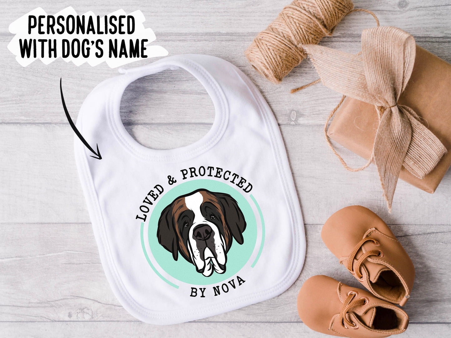 Saint Bernard Baby Bib