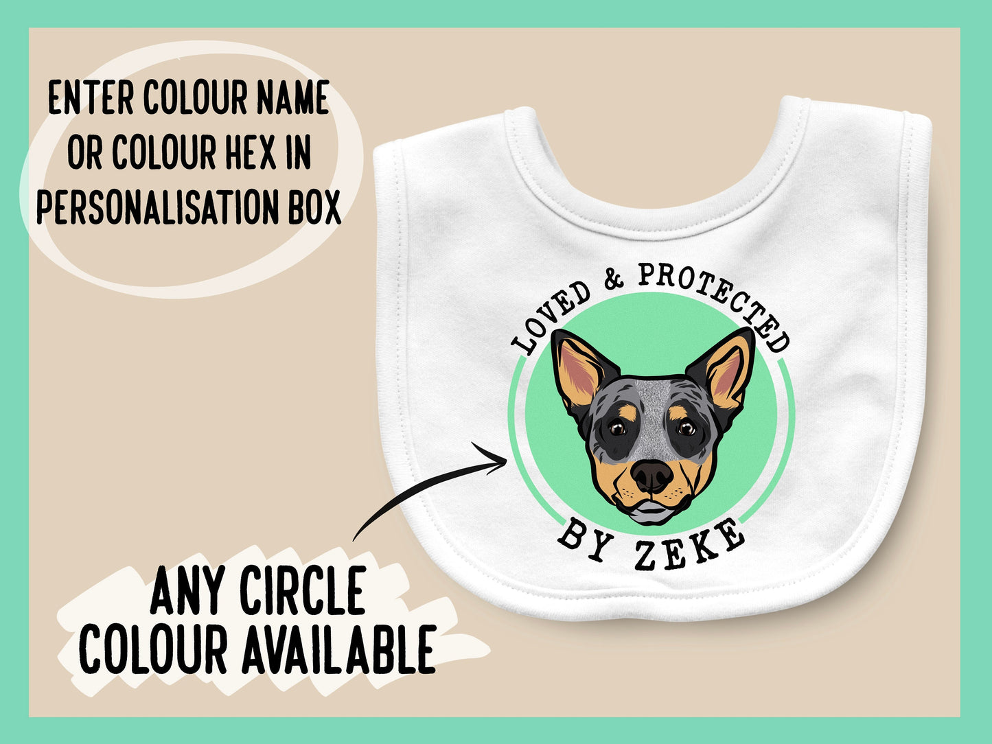 Australian Cattle Dog Baby Bib