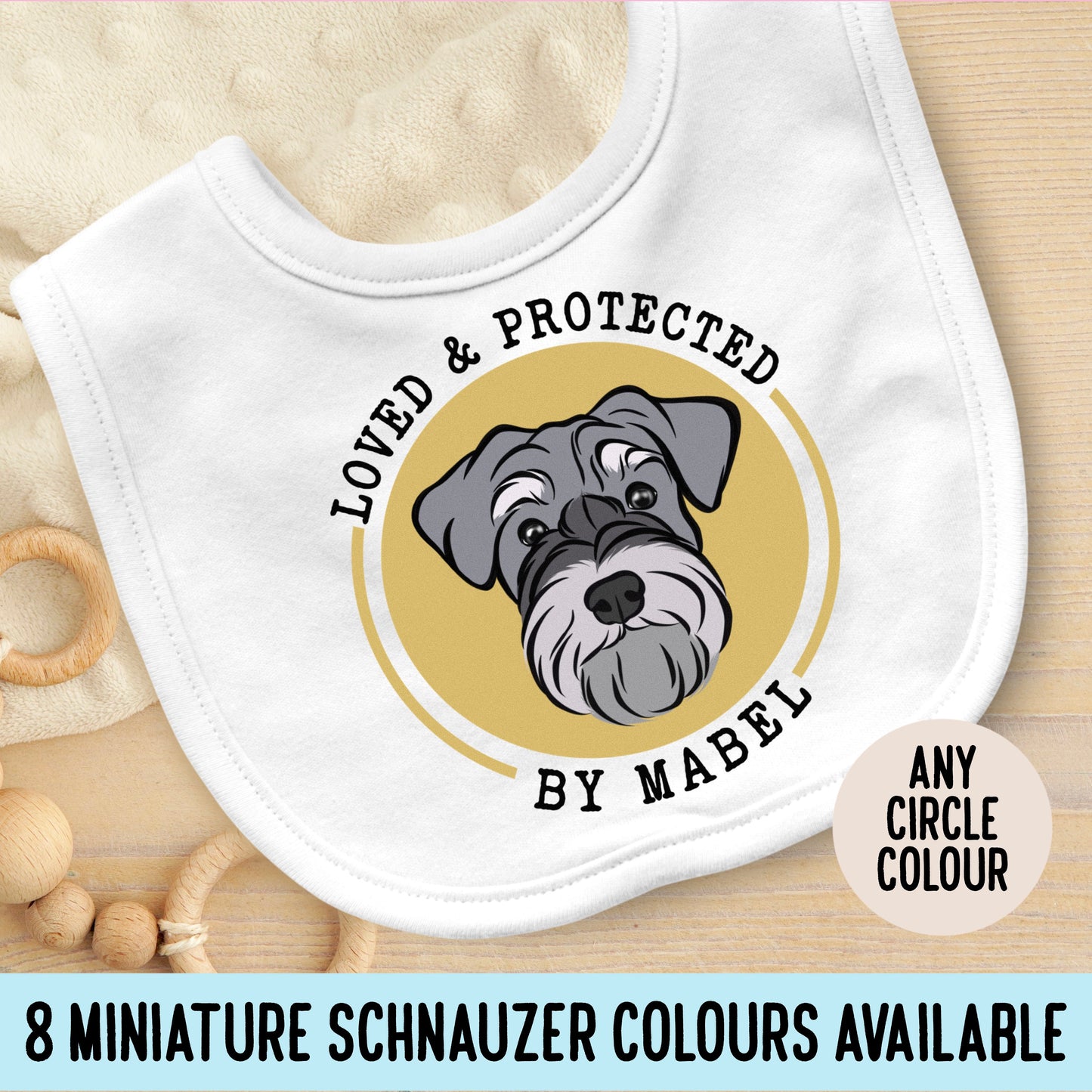 Miniature Schnauzer Baby Bib