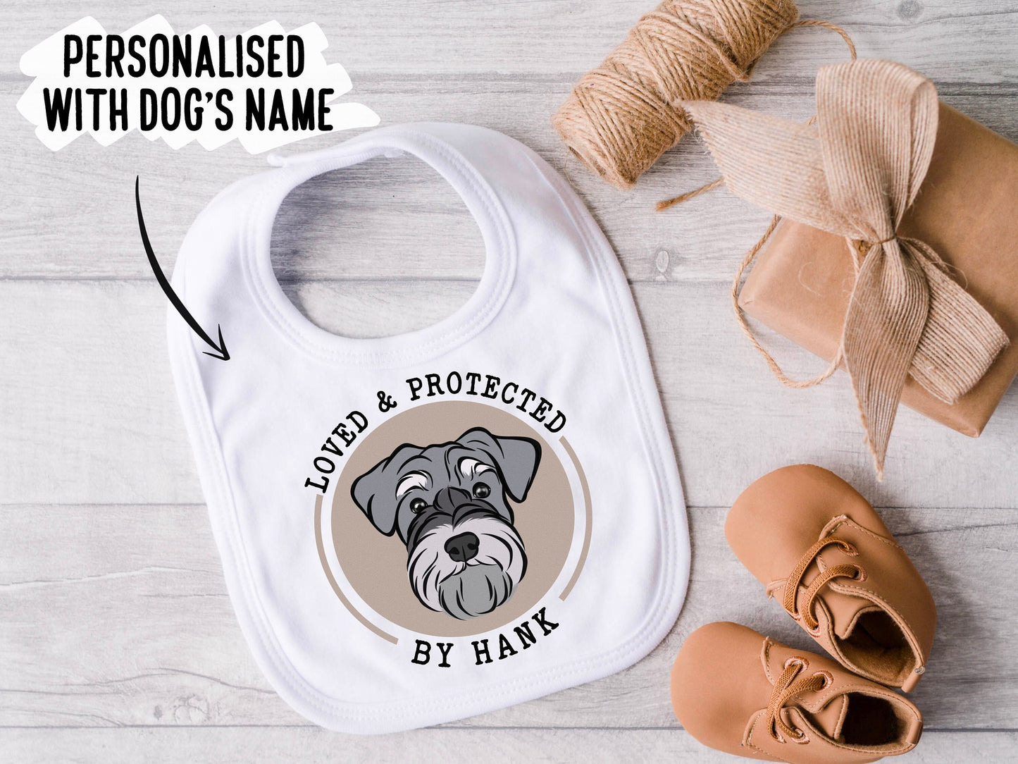 Miniature Schnauzer Baby Bib