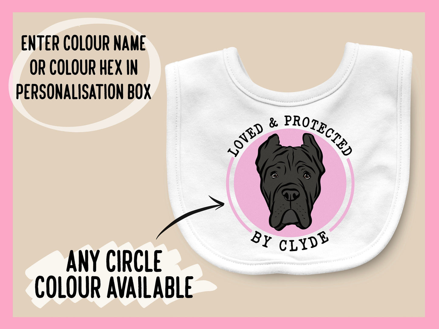 Cane Corso Baby Bib