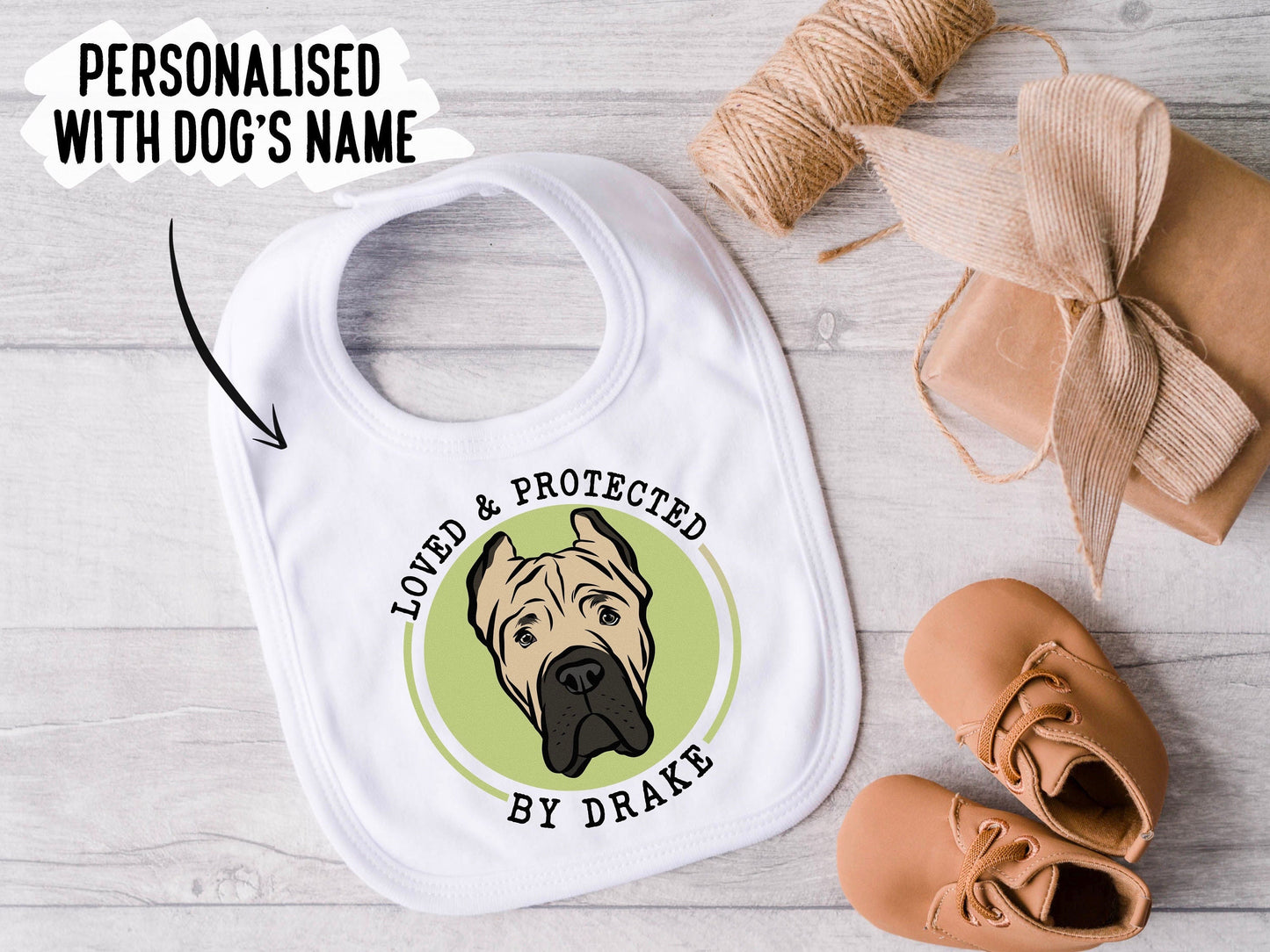 Cane Corso Baby Bib