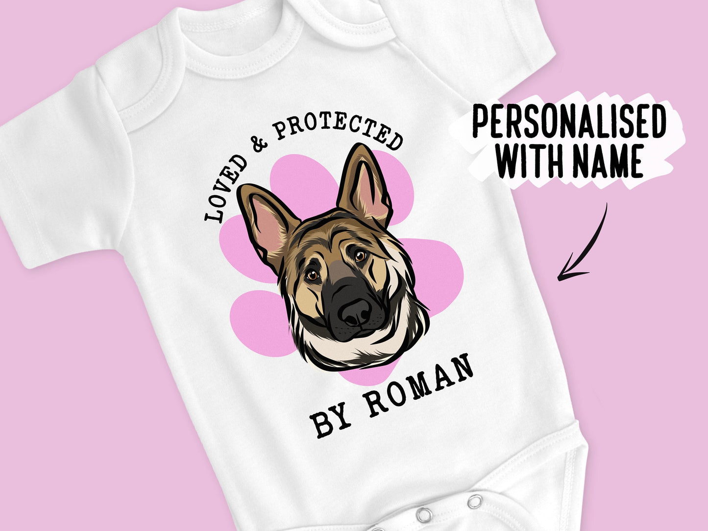 German Shepherd Baby Bodysuit