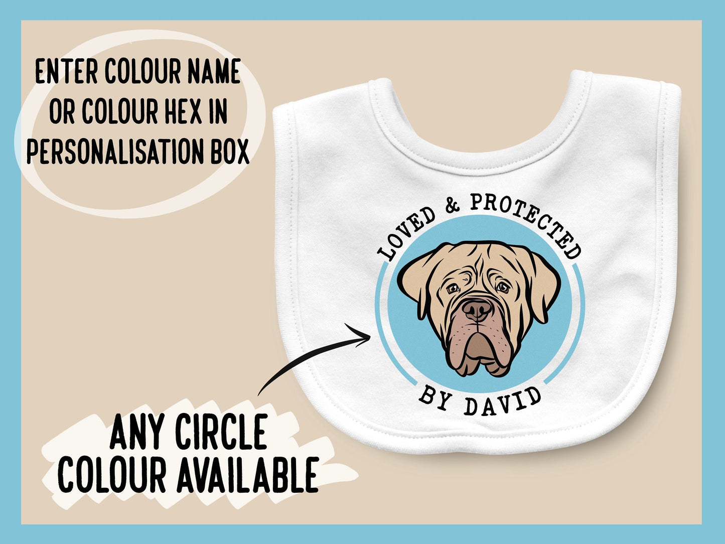 Dogue De Bordeaux Baby Bib