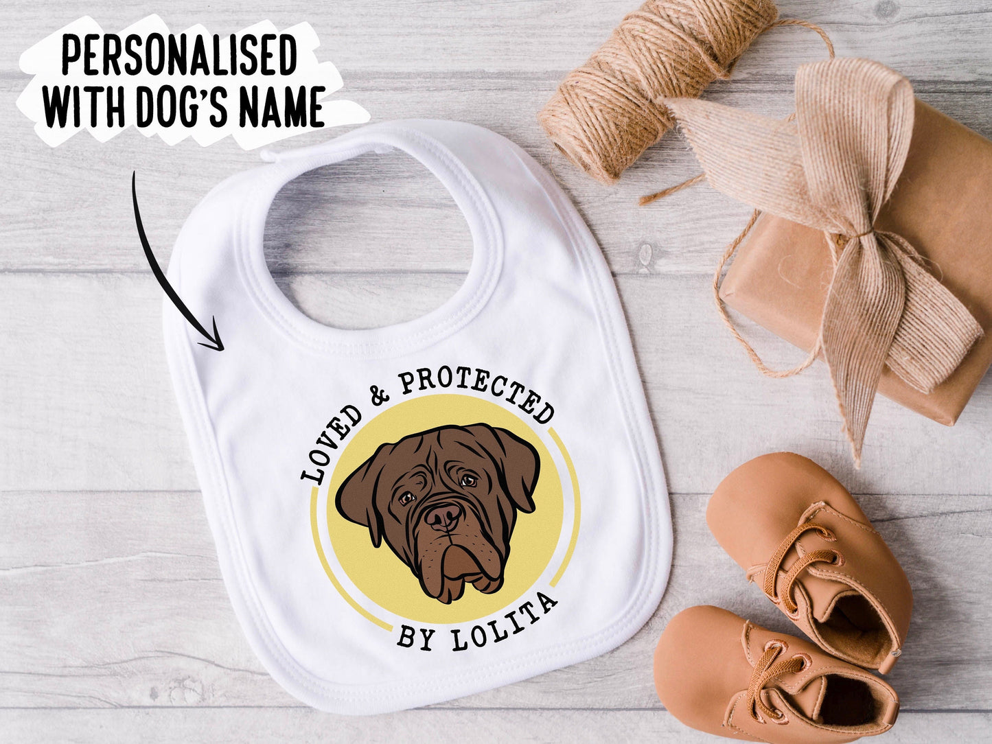 Dogue De Bordeaux Baby Bib