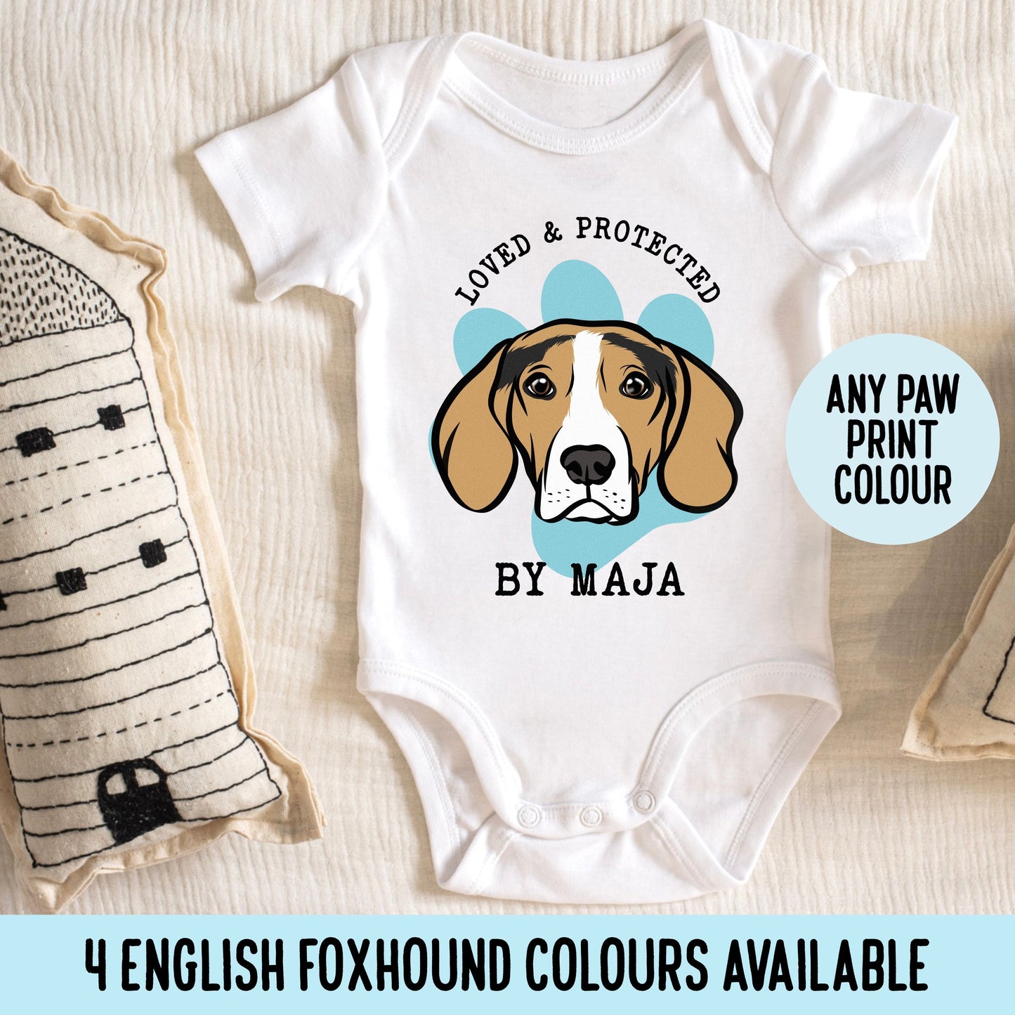 English Foxhound Baby Sleepsuit