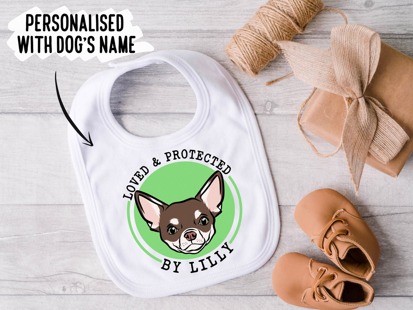 Chihuahua Face Baby Bib