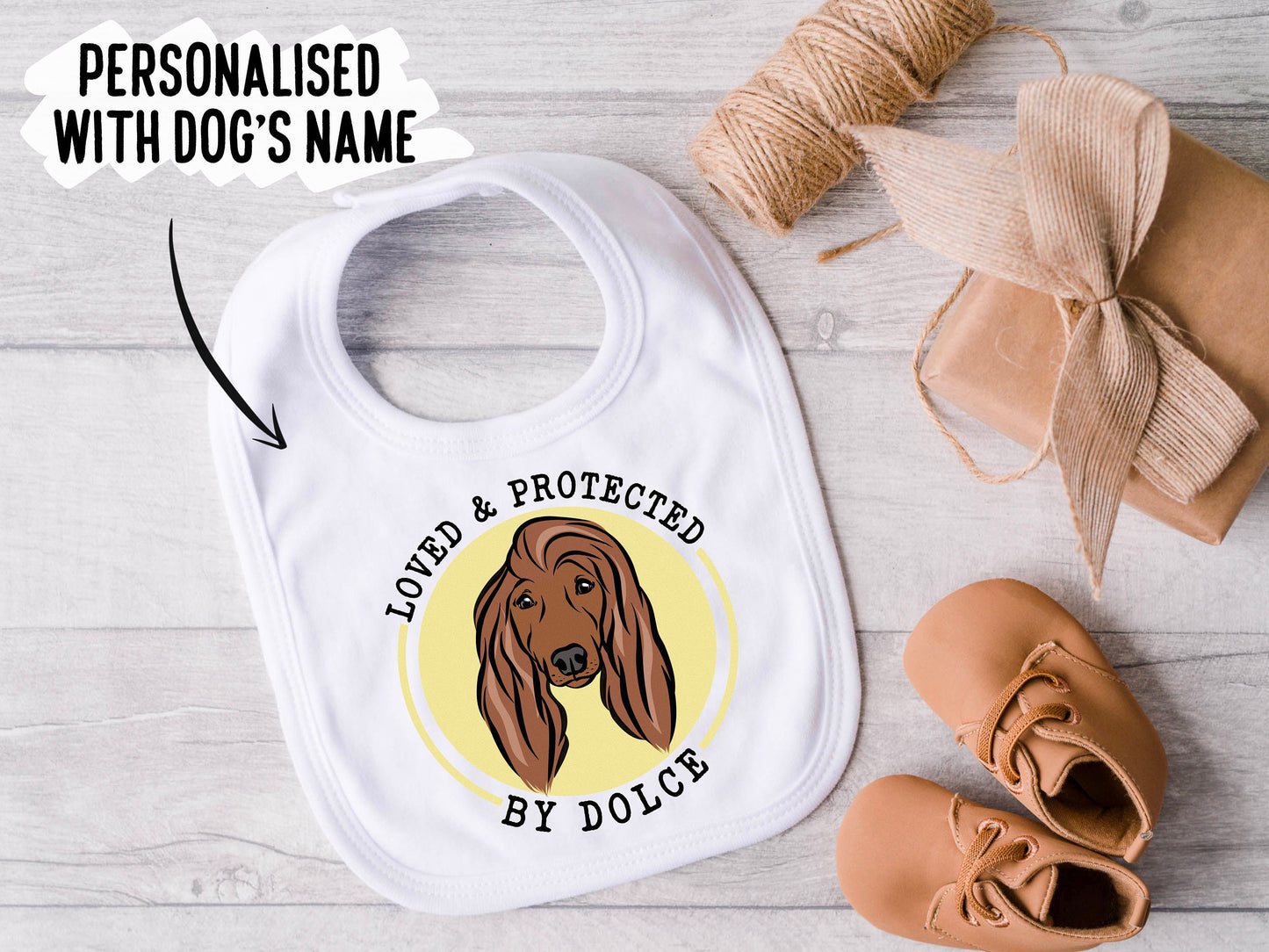 Afghan Hound Baby Bib