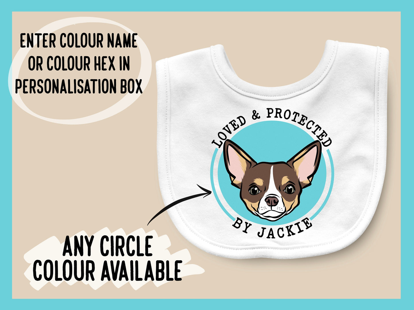 Chihuahua Face Baby Bib