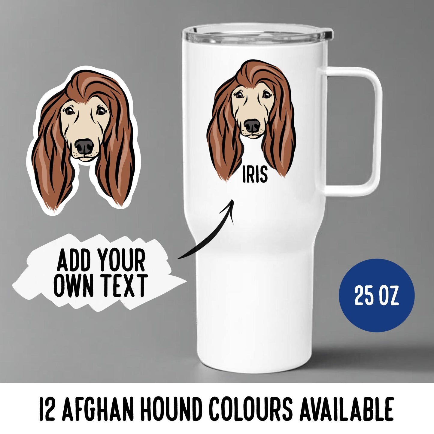 Afghan Hound Travel Mug